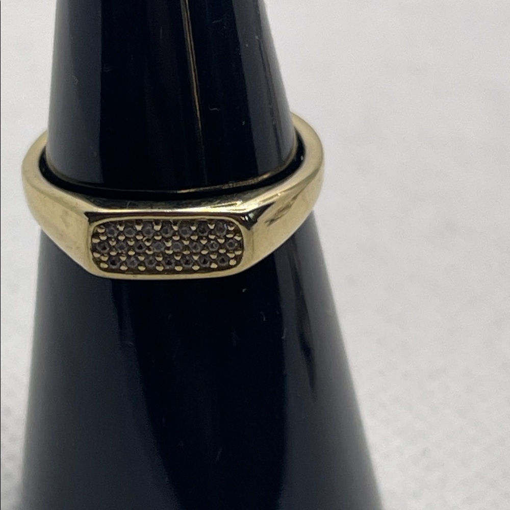 Miansai Pax Ring Gold Vermeil White Sapphires